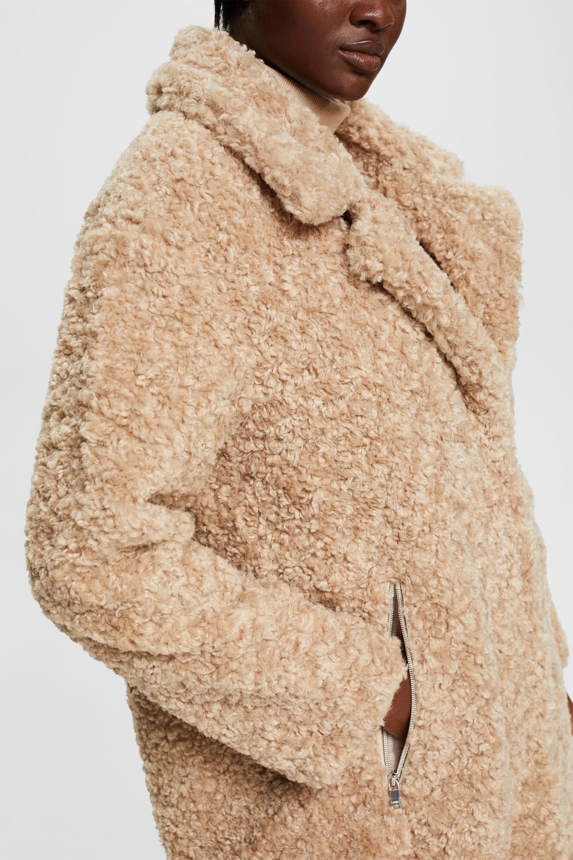 ESPRIT - Cappotto in pelliccia sintetica nel nostro shop online