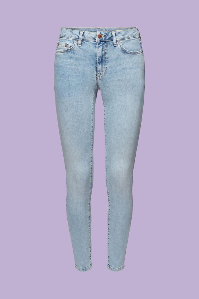 Jeans skinny a vita media, BLUE LIGHT WASHED, detail image number 6